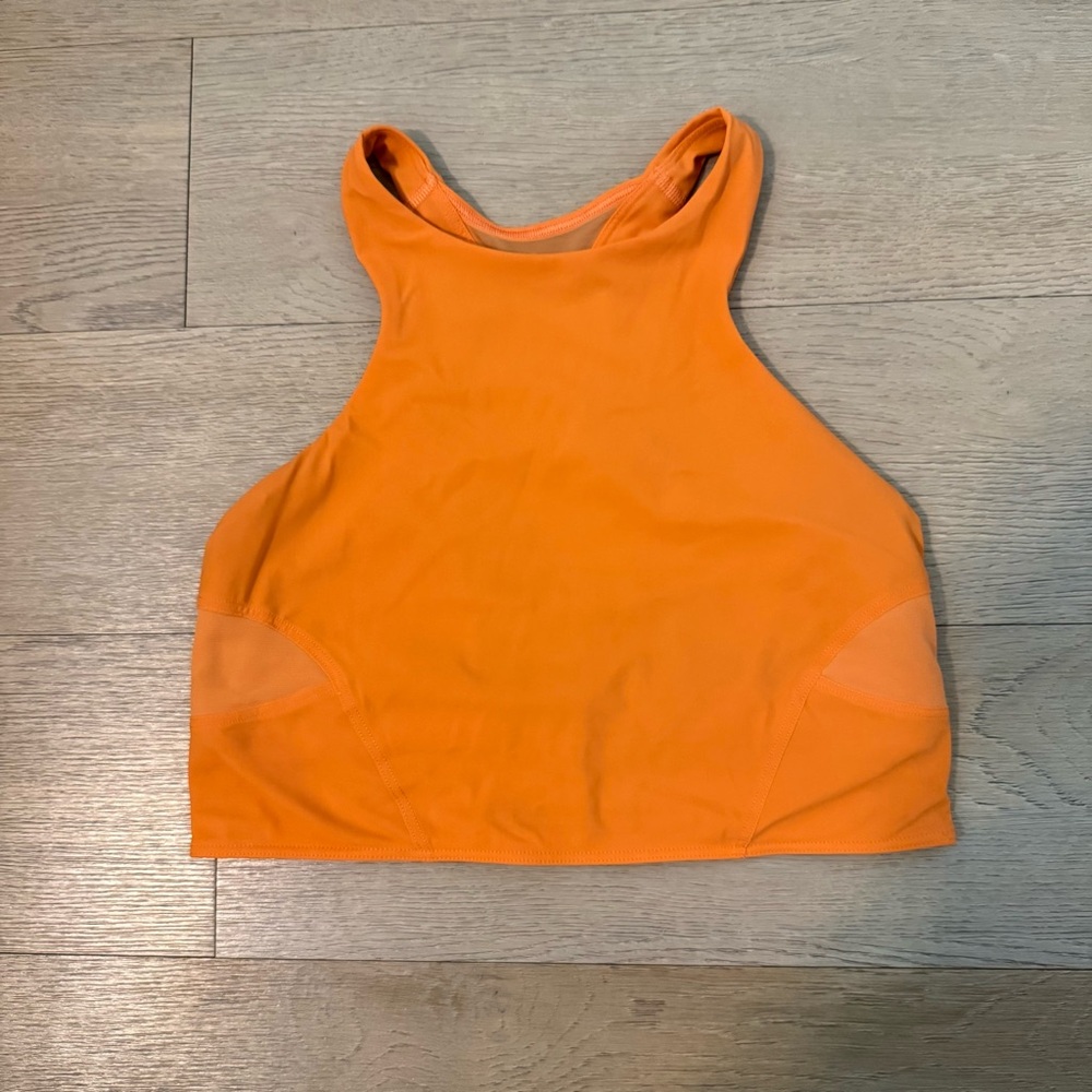 lululemon athletica High Neck Sports Bra in Bright Orange